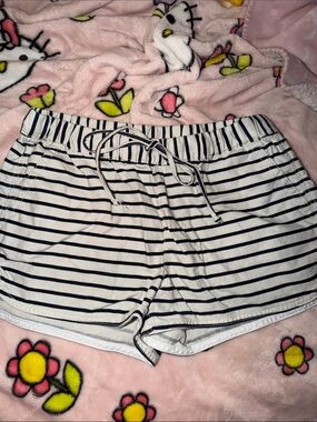 J. Crew Navy & White Striped Knit Shorts